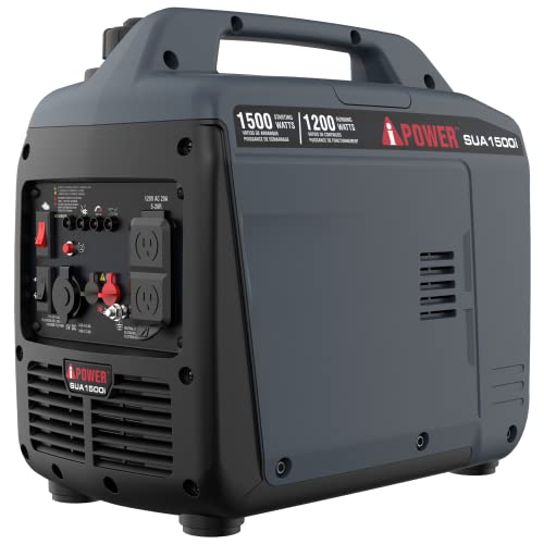 A-iPower 1500 Watt Portable Quiet Inverter Generator Gas Powered, Small Ultra Lightweight Quiet...