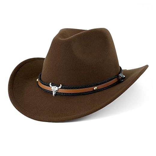 DOCILA Western Outback Cowboy Hat Men Women Style Fur Felt American Hats for Country Cowgirl Hat Brown