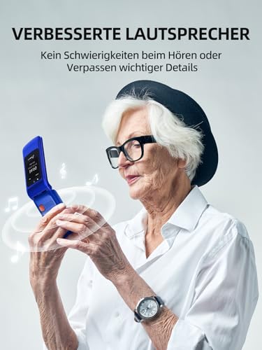 SweetLink F2PLUS Klapphandy ohne vertrag,Seniorenhandy ohne vertrag mit großen Tasten, 2,4'...