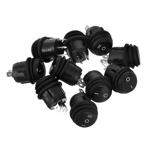 Unomor 10Pcs Rocker Toggle Switch Position Off Pin Switch for Easy Installation Cars and Boats Durable and Convenient Power Control