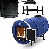 Sonret - Barrel Stove Kit – Perfect for Wood Stove Kit for 55 Gallon Drum - Barrel Stove Door - Fire Wood Camp Stove Kit for Emergency Heating & Cooking