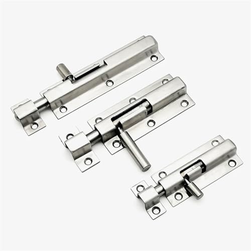 Stainless Steel Slide Lock Latch Old-Fashioned Door Pin Two-Way Latch Left Right Mounting 1Pcs(200-3 Left)