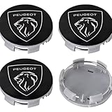 4 プ ハブキャップ 車用 適用 プジョー 2008-2024 56mm/60mm パック ホイール ホイールセンターホイール センター キャップ ャップ センターキバッジ付き,D-56mm [並行輸入品]