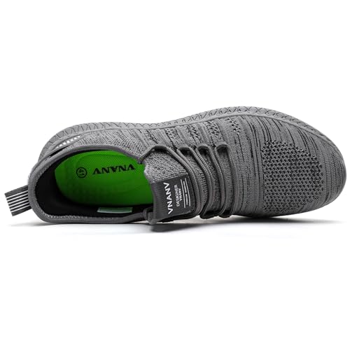 Image of Men's Walking Running Shoes Lightweight Breathable Sneakers | Easy slip-on design with knitted mesh upper. Lightweight non-slip tennis sneakers for gym, daily walking and work