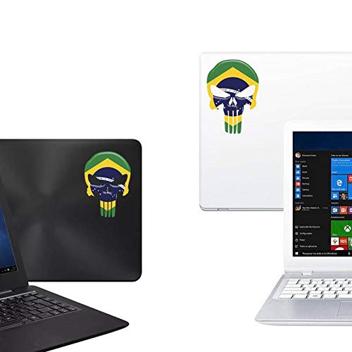 Adesivo Resinado Caveira O Justiceiro Bandeira Brasil Carro