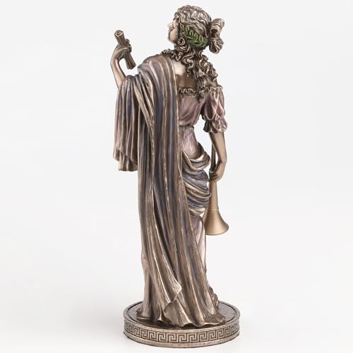 Escultura Clío, Musa Griega de la Historia, Bronce y Resina miniatura 6