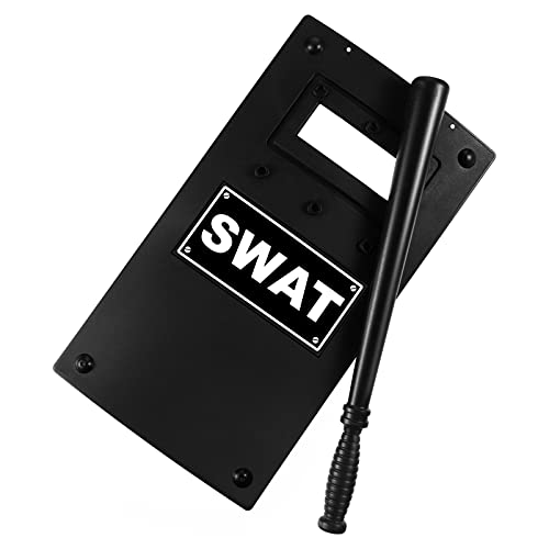 Gadpiparty Police Bouclier Jouets Jouet Militaire Tactiques Bouclier Jouets Swat Bouclier Rôle Jouent Policiers Accessoires pour Enfants Garçon SWAT Ou Police Lettre Style Cover