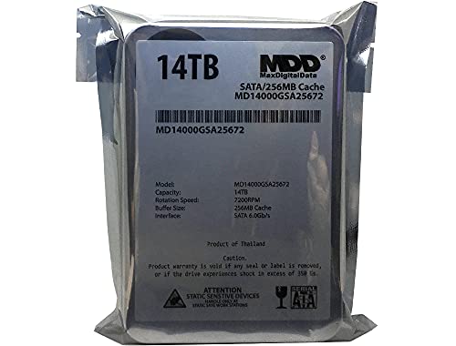 Image of MaxDigitalData 14TB 7200RPM SATA 6Gb /s 256MB Cache 3.5inch Internal Desktop Hard Drive (Renewed)