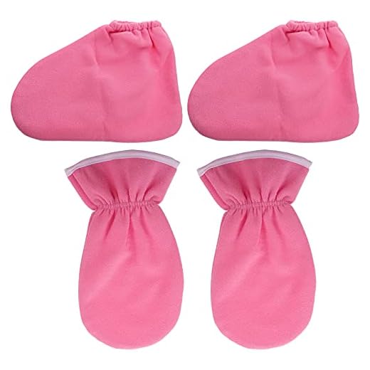 Beavorty 8 Peças Luvas De Óleo Essencial Luvas De Cera De Parafina Para Mãos e Pés Forros De Banho De Parafina Tampa Do Pé De Cera De Parafina Luvas De Mão Flanela Spa Trabalhos Isolamento