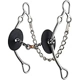 Reinsman 0113-5000 Josey-Mitchell Long Go Around 3-Piece Barrel Racing Bit | Stage E Western Performance Bit with 8 1/2' Stainless Steel Cheeks, 2' Gag Action & Copper Dogbone Mouthpiece