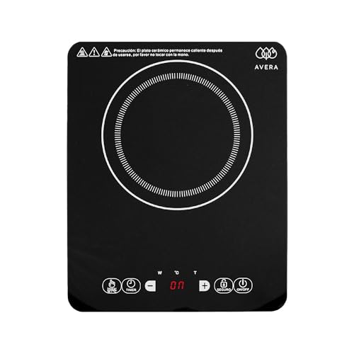 Catálogo para Comprar On-line Parrilla Electrica 1 Quemador los 10 mejores. 45 AVERA Parrilla eléctrica de inducción 1 quemador, Superficie de vidrio vitrocerámico 29 cm, 150 W, 120 V, 8 niveles de temperatura 80 a 240°C, Potencia 100 a 1500 W, Sobre...