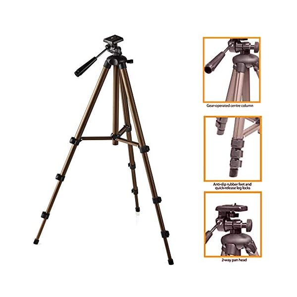 TronicXL 1,30m Baustativ Stativ für Laser Nivelliergerät Linienlaser Kreuzlinienlaser Einhell Bosch Dewalt Makita Flex Leica Stanley Meterk Tacklife Huepar Firecore Skil 1/4 Zoll 3/8 Tripod – Bild 7