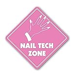 (Set of 3) Nail TECH Zone Sign Xing Gift Novelty Nails Manicure Pedicure Polish Tub...