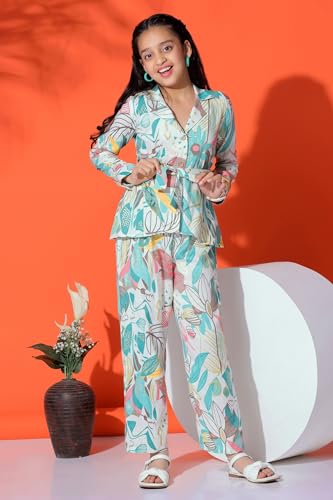 Image of Fashion Dream Girl's Rayon Cotton Clothing Set|Girls Clothing Set|Printed Girls Co-ords Set|Shirt and Pant set|Printed Clothing Set|2 Piece Set