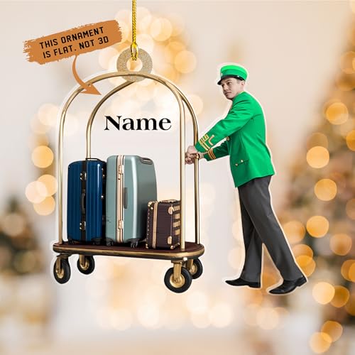 Personalized Travel Suitcase Christmas Ornaments, Luggage Acrylic Shaped 2D Flat Ornament, Luggage Bag Gifts, Adventures Ornament, 2024 Traveler Keepsake, Gifts for International Travelers (SC 7)4