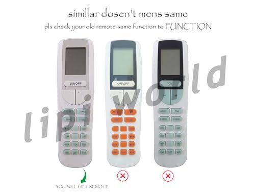 Image of LipiWorld 133A (X-Fan) AC Remote Control (Old Remote Exactly Same Remote Will Only Work) Compatible for Voltas AC Remote
