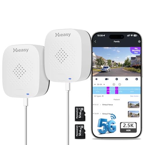 Hieasy 4MP 2.5K Dome Camera 2-Pack with Color Night Vision