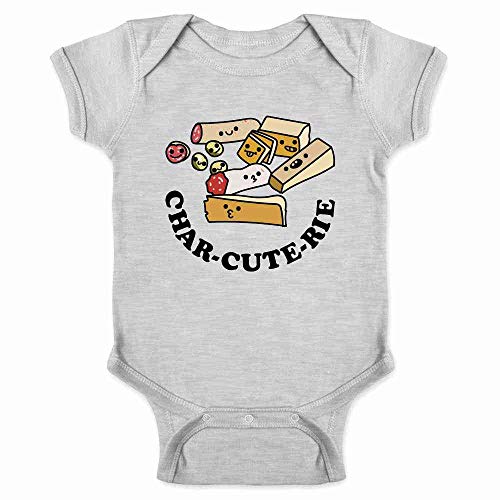 Cute Funny CharCUTErie Board Infant Bodysuit for Foodie Babies Grey 6M
