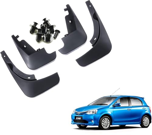 Image of WolkomHome Mud Flap Compatible with Etios Liva - Durable Splash Guards for Car Exterior Protection