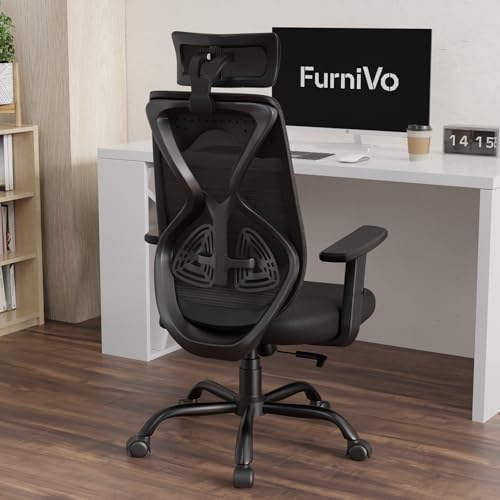 Image of Titan Ergonomic Office Chair for Home & Office | Adjustable Armrests | 120 Recline | Lumbar Support | Thick Cushioned Seat | Heavy-Duty Base | 3 Years Warranty (Black)