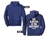 Dirt Track Racing Gear Checker Flag Racing Race Flag Pullover Hoodie