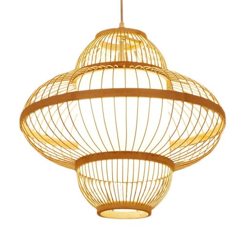 Suspension en bambou pour restaurant et salon de thé au style ferme