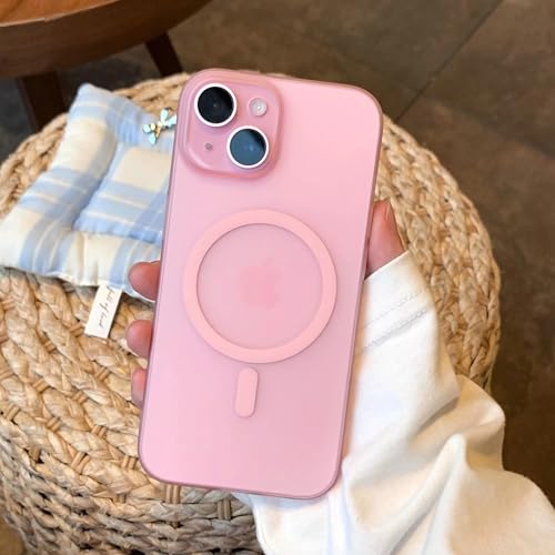 Coque iPhone 13 Pro transparente rose ultra fine avec fixation magnétique