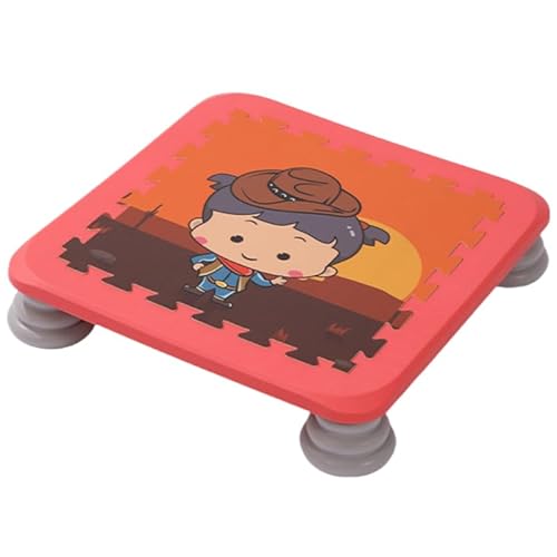 OXIZER ジャンピングボード トランポリン ジャンプ 飛び跳ね 運動不足 ダイエット器具 健康器具 おもちゃ エクササイズ フィットネス 室内運動 あそび 子供用 大人用 有酸素運動 静音 軽量 トレーニング,赤 (赤 + 漫画柄)