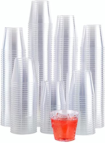 KAHEIGN 300 Pièces Verres à Liqueur En Plastique, 30ml Coupes à Dessert Rondes Coupe Apéritif Parfait Clair Gobelets De Service Réutilisables Pour Fête De Gelée Mousse Pudding Whisky (4,3 x 4cm)