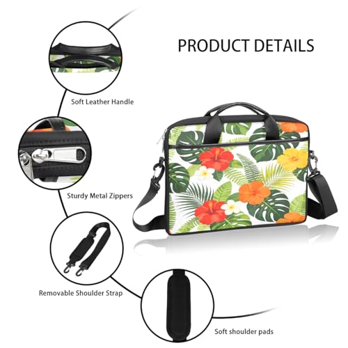 Bolsa para laptop con hojas coloridas 15 pulgadas miniatura 4