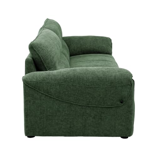 Image of Wakefit Sofa Set | 5 Year Warranty | Sofa 3 Seater, 3 Seater Sofa for Living Room, Wooden Sofa Set, Couch Sofa for Living Room - Naxos(Velour : Green)