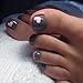 24 Pcs Pink Press on Short Toenails - MINGCHUN Summer Fake Toenails Press ons Glitter Toenail with Glistening Rhinestone Full Cover False Glue on Stick on Toenails Artificial Acrylic Toenail Art Kit