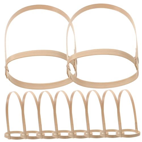 Mikikit 10pcs Bamboo Tea Carrier Milk Tea Drink Carrier Coffee Cup Holder Takeout Cup Tray Easy to Carry Milk Takeout Accessory