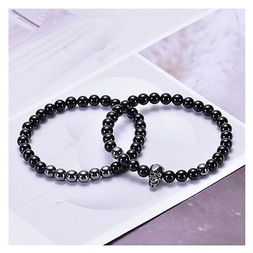 Pulsera esqueleto gótica elástica para hombres miniatura 3