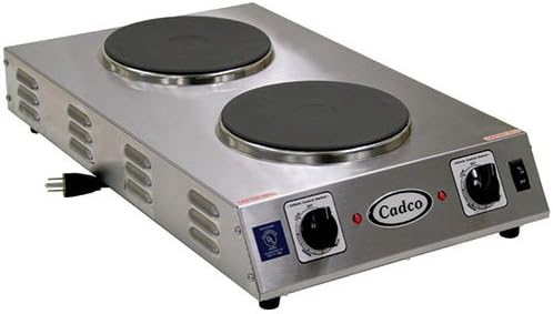 Cadco CDR-2CFB Countertop Electric Range - (2) 7-1/2" Burners, 1800 Watts