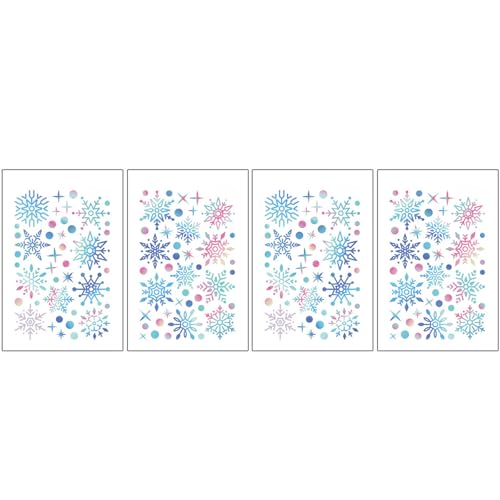 Ovanda Schneeflocken Fenstersticker, Weihnachtsdeko Innen,...