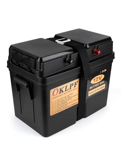 OKLPF Smart Battery Box Fits Group 24/27/31 Size Batteries for Boats, Marine,RV,Trolling...
