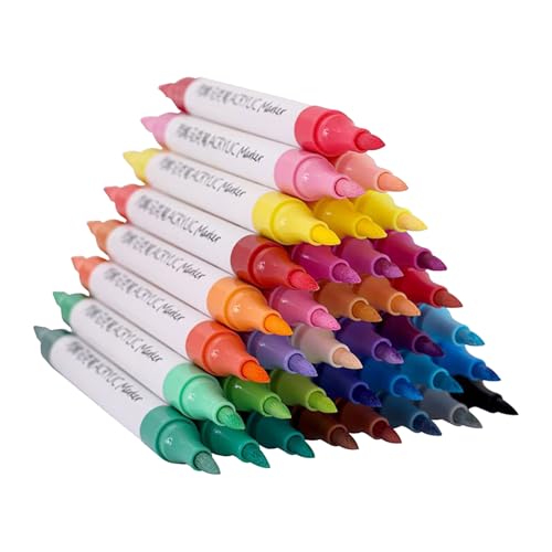 Feutres et marqueurs acryliques 72 couleurs, le coffret idéal pour loisirs