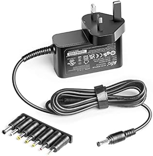 KFD 15V 2A 1.5A 1A Universal Charger AC to DC 5.5x2.1mm Converter Cable (6.5x4.4mm/5.5x2.5mm/2.5x0.7mm/3.5x1.35mm/4.0x1.7mm/4.8x1.7mm/5.5x1.7mm) Barrel Plug 15V Power Supply