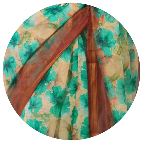 Image of MIRCHI FASHION Women Saree Cotton Abstract Printed | Lightweight Comfortable Sari for Office and Regular Daily Wear with Matching Blouse Piece