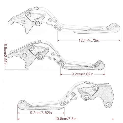 Levier d'embrayage moto réglable CNC contre la fatigue sur XSR900 - 5