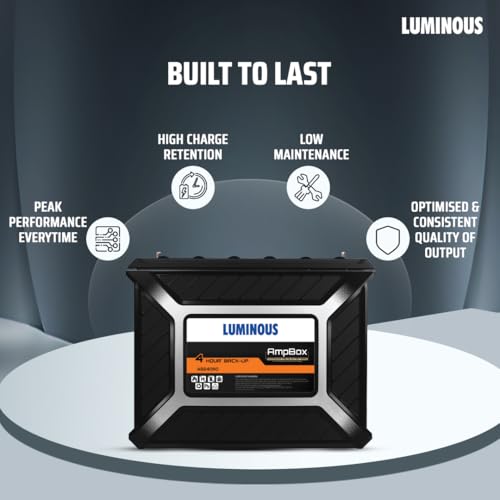 Image of Luminous Inverter & Battery Combo for Home, Shop & Office - Zelio M 1300 (1100VA /12V) Sine Wave Inverter + Ampbox AB24060 Gel Battery with 4 Hr Backup| Warranty: 36M (Inverter)+60M (Battery)