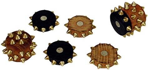 Antique Alive Handmade Magnet Connection 7 Piece Wooden Hand Palm Foot Bronze Sensory Stimulation Pointed Acupressure Su JOK Spiky Massage Roller Massager