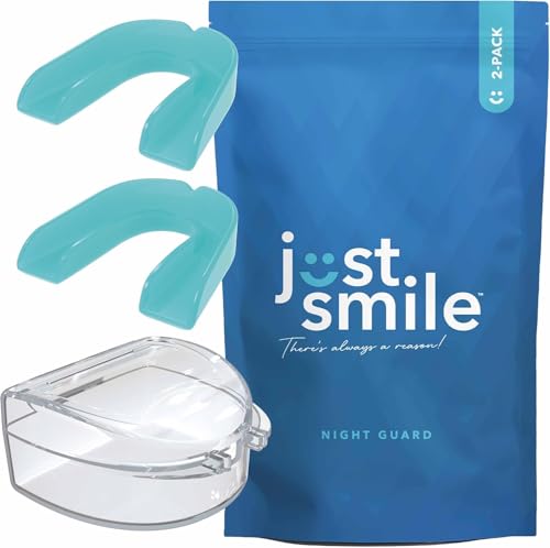 Image of Just Smile Night Guard, Mouthguard for Teeth Grinding and Bruxing, Aqua | Moldable mouth guard protection for teeth clenching while sleeping