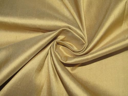 Pure soie Dupion beurre de noix 137 cm, tissu parfait pour rideaux et drapés