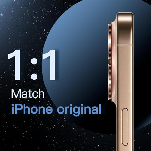 Image of Tempered Glass Camera Lens Protector for iPhone 16 Pro /iPhone 16 Pro Max - Alloy Metal Cover with Tempered Glass - Scratch Resistant, Easy Installation (Brown)