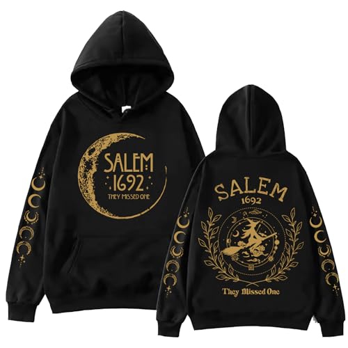 colanperd Salem 1692 They Missed One Hoodie Halloween Witch Sweatshirt Halloween Vintage Hoodie Black