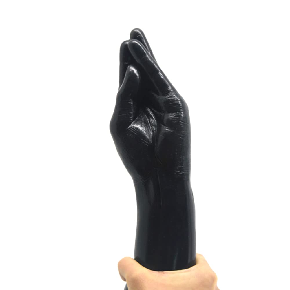 Roluck Dildo Anal Puño Realista Dildo Anal con Ventosa Dildos de Mano Juguete Sexual Anal para Mujeres Lesbianas Hombres Fisting Masturbador 30 cm de Largo (Negro)