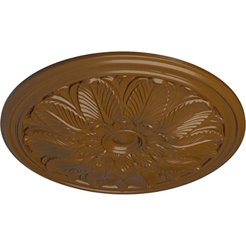 Image of Ekena Millwork CM22BOSTF 22 5 /8 OD x 1 3 /4 P Bordeaux Ceiling Medallion (fits Canopies up to 3 1 /4), Hand-Painted, Smokey Topaz