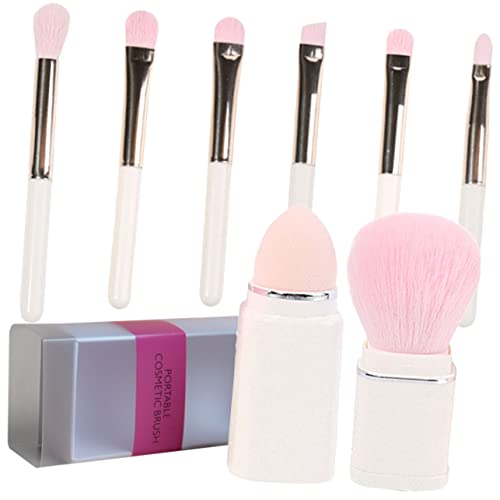 CALLARON 1Juego Pinceles De Maquillaje Portátiles Con Estuche Para Rubor y Sombras De Ojos Material Seguro Limpiar